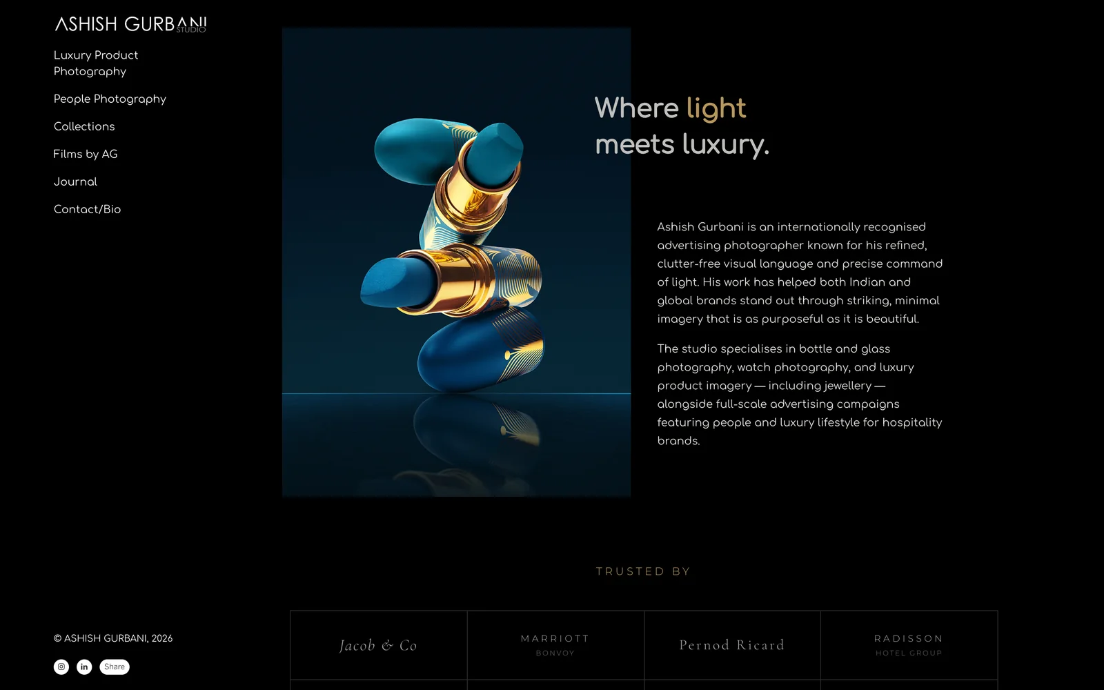Recent work: the portfolio we built for Ashish Gurbani.